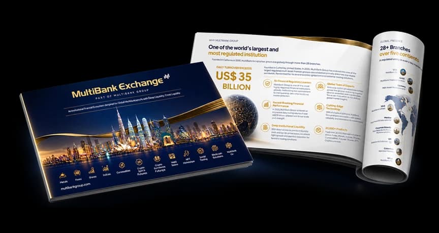 MultiBank Exchange company brochure mockup